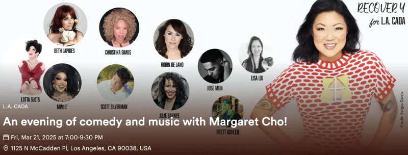 Margaret Cho and Friends event artwork featuring Lisa Liu